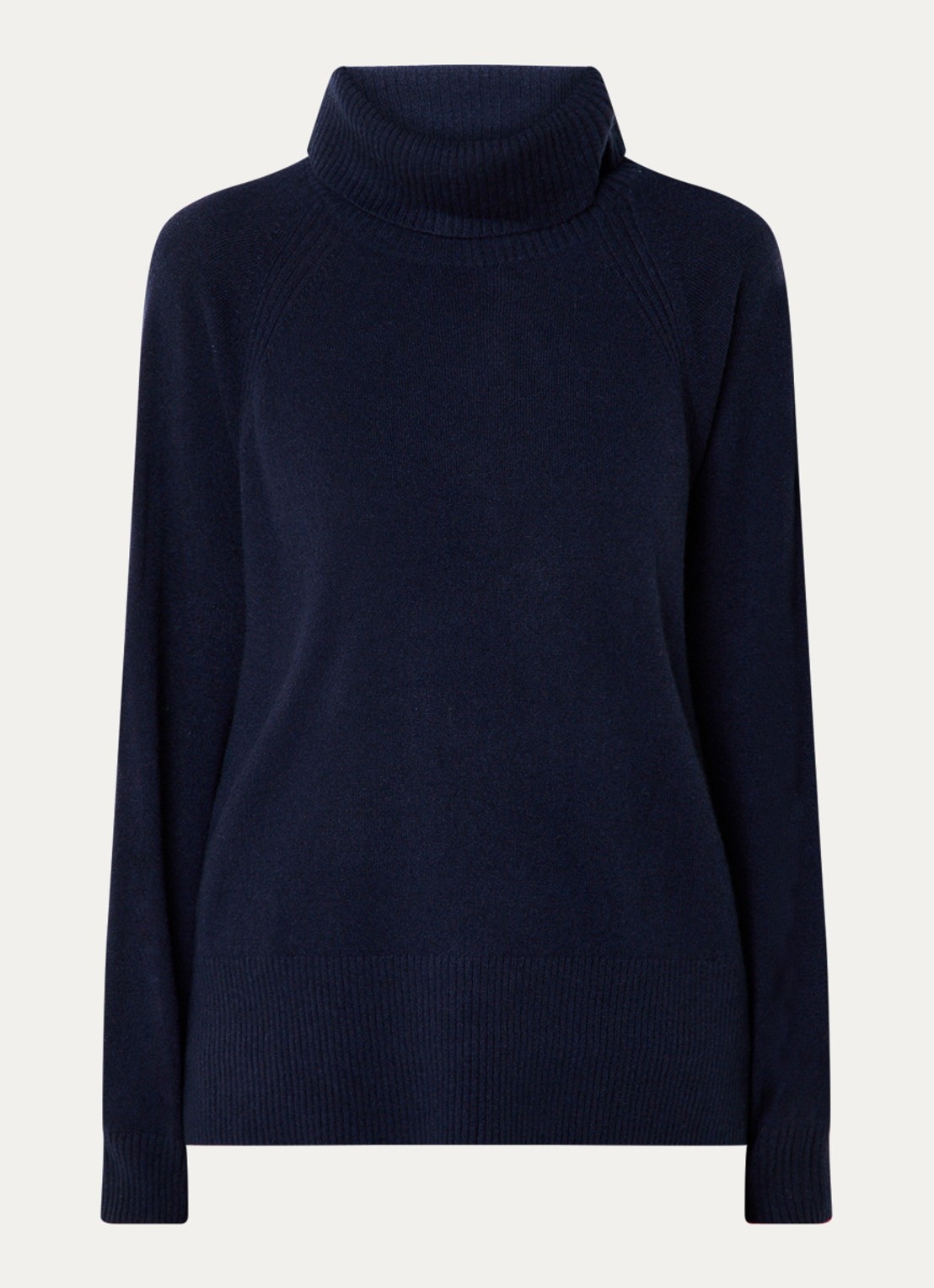 Whistles Fijngebreide trui van kasjmier met col - voorkant donkerblauw
