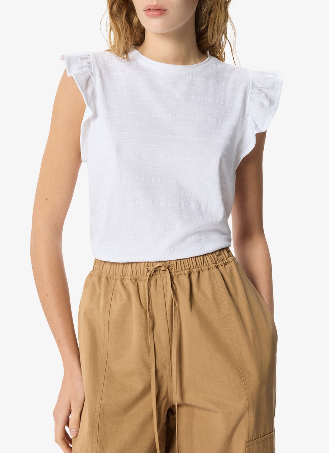Whistles Frill top met broderie  - detail 2 wit