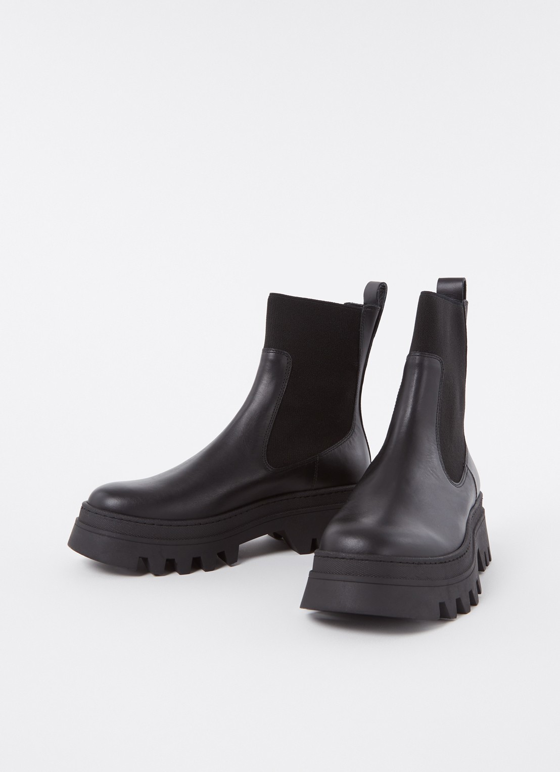 Whistles Hatton chelsea boot van leer - detail zwart