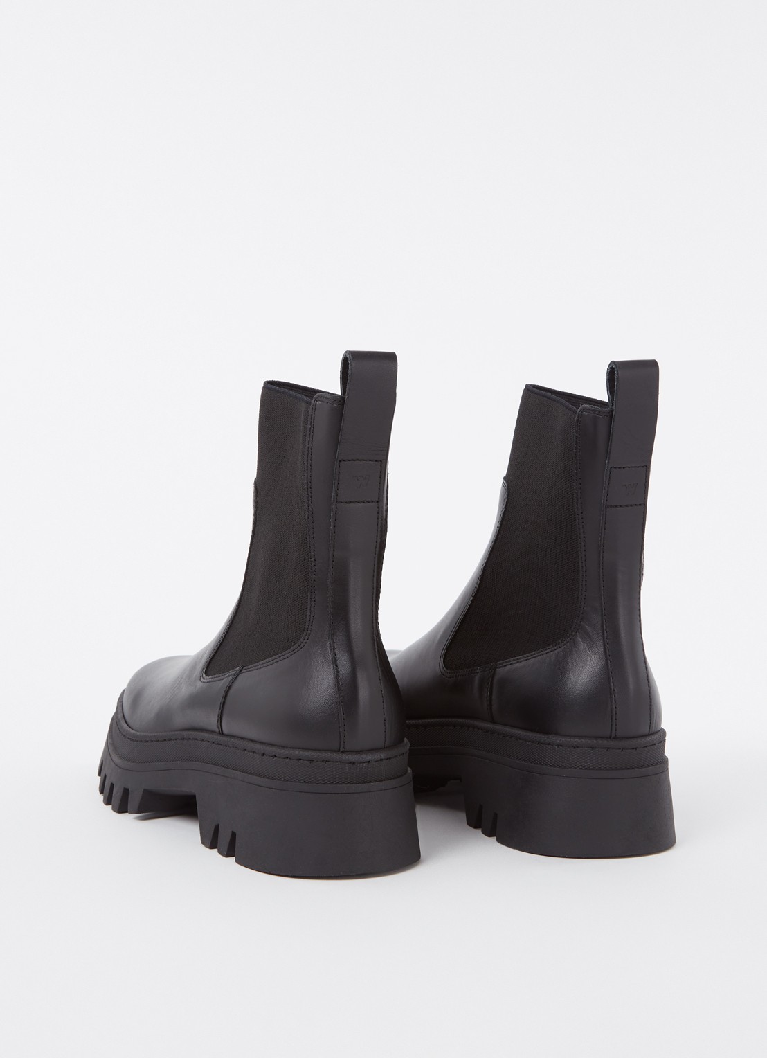 Whistles Hatton chelsea boot van leer - detail 2 zwart
