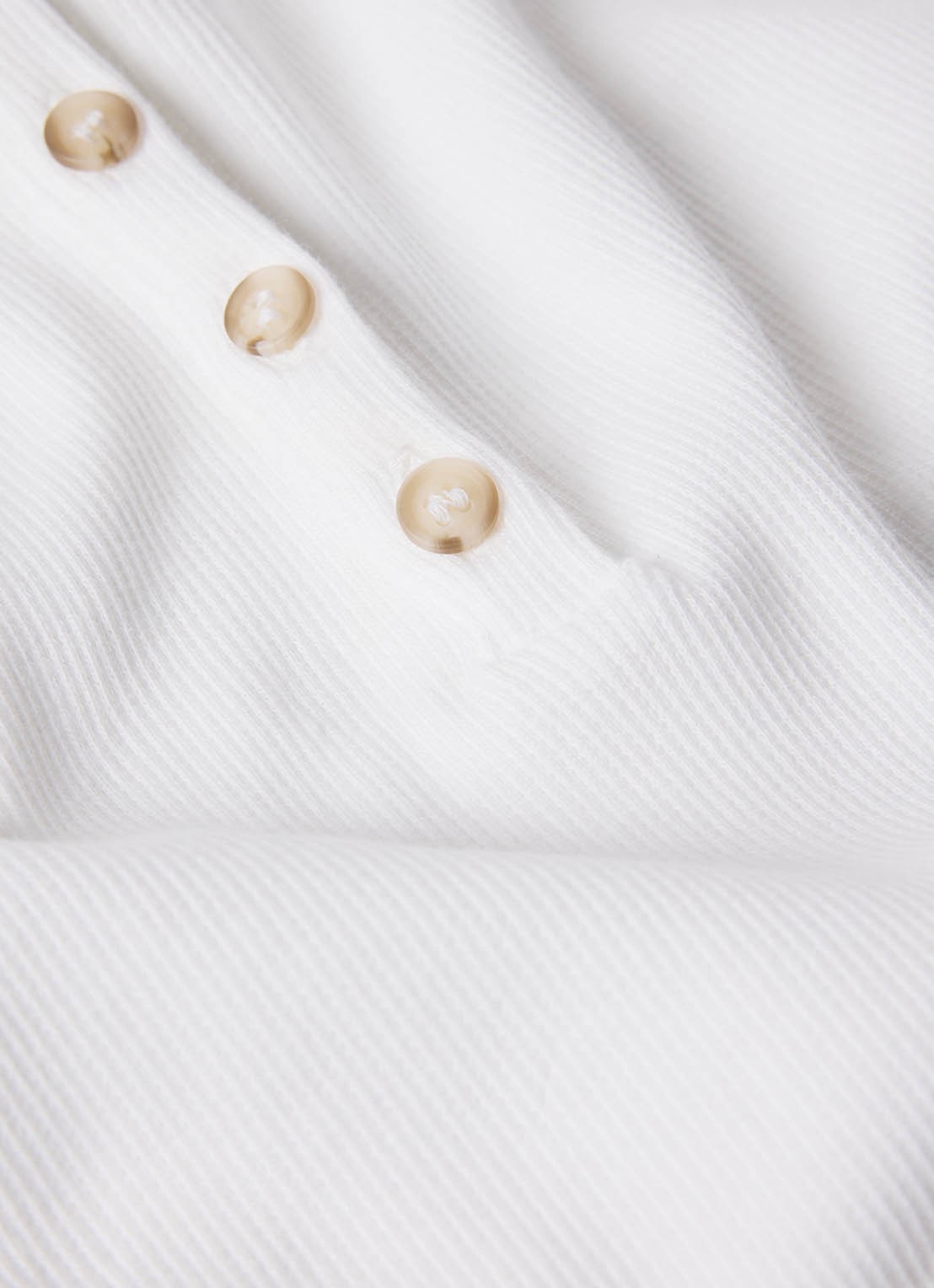 Whistles Henley mouwloze top met ribstructuur - detail 4 wit