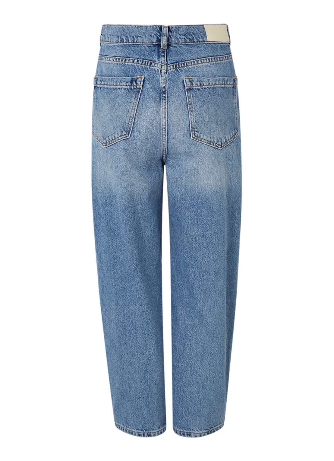 Whistles High waist cropped tapered jeans - achterkant 3 indigo