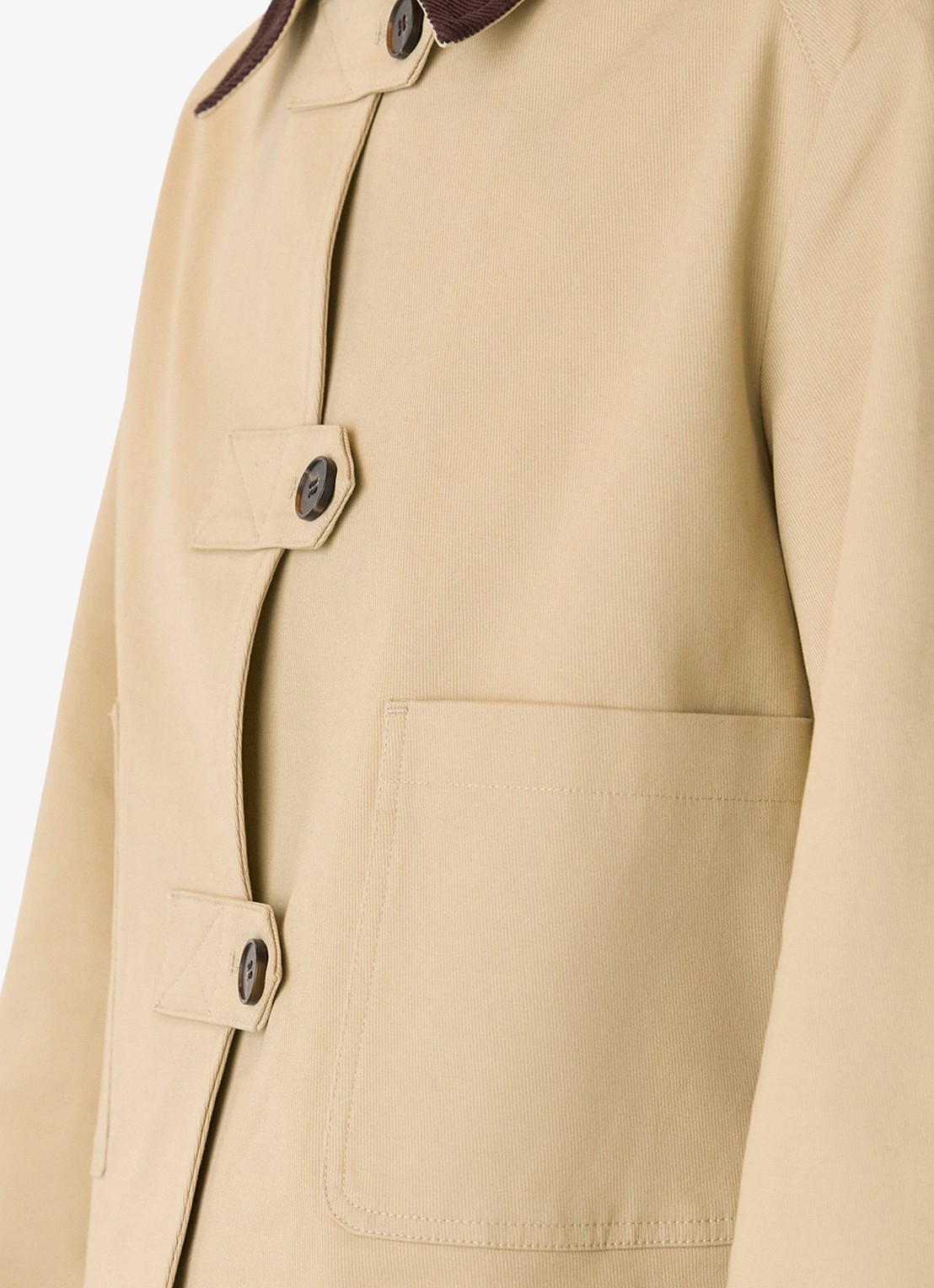 Whistles Jack met opgestikte zakken en kraag - detail 4 naturel