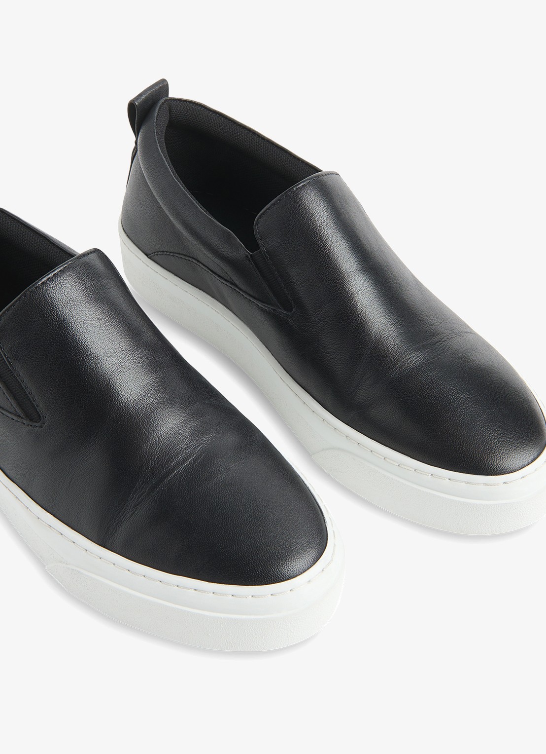 Whistles Kinsley sneaker van schapenleer - detail 2 zwart