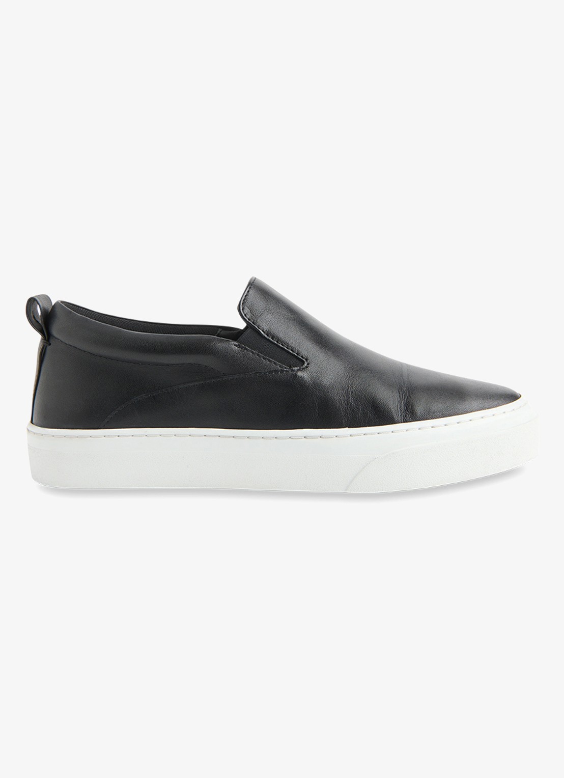 Whistles Kinsley sneaker van schapenleer - voorkant 3 zwart