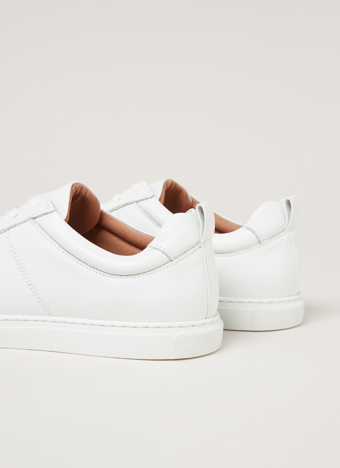 Whistles Koki sneaker van leer - detail wit