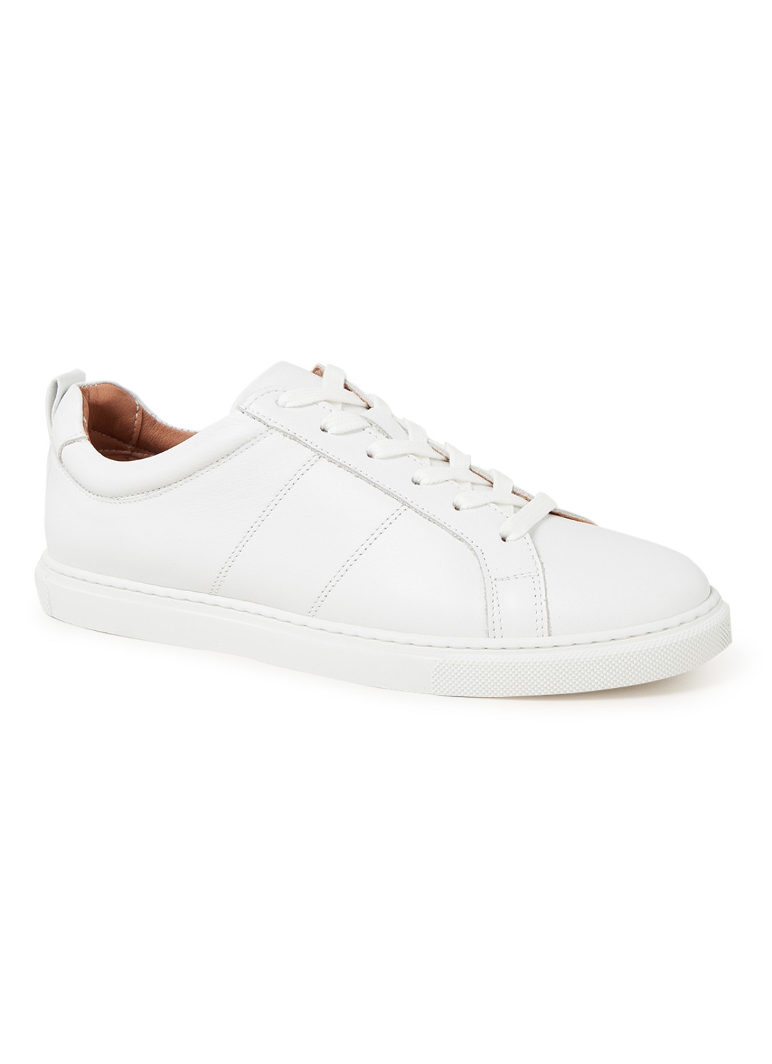 Whistles Koki sneaker van leer - voorkant 4 wit