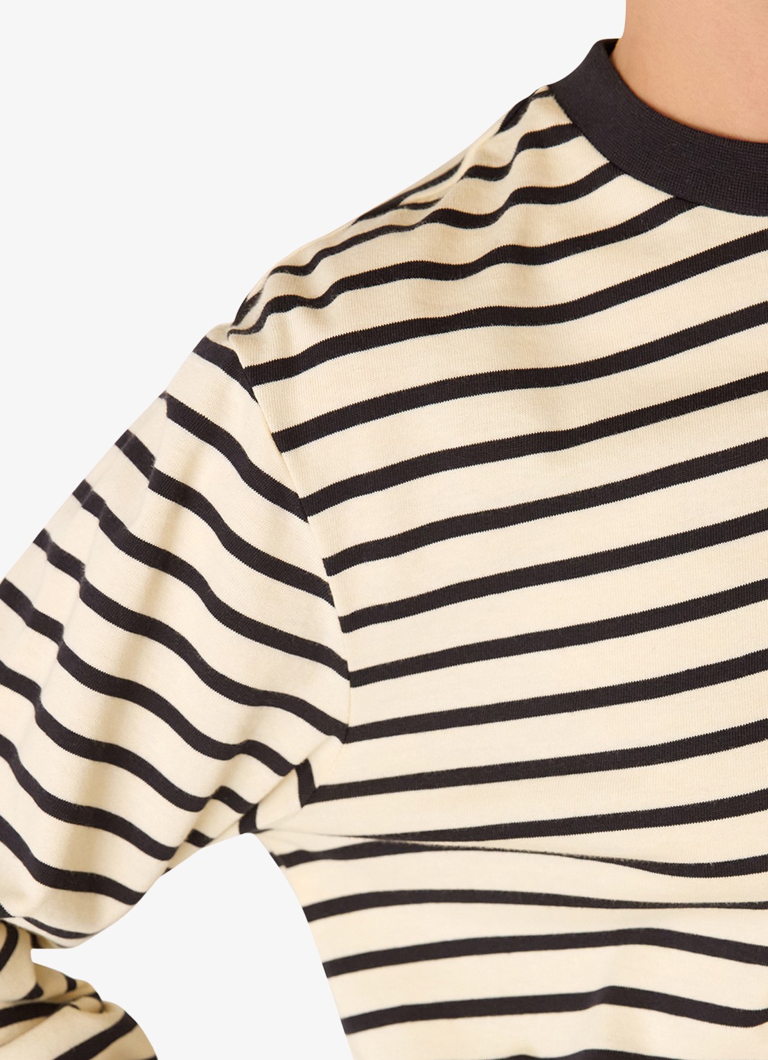 Whistles Longsleeve met streepprint - detail 3 creme