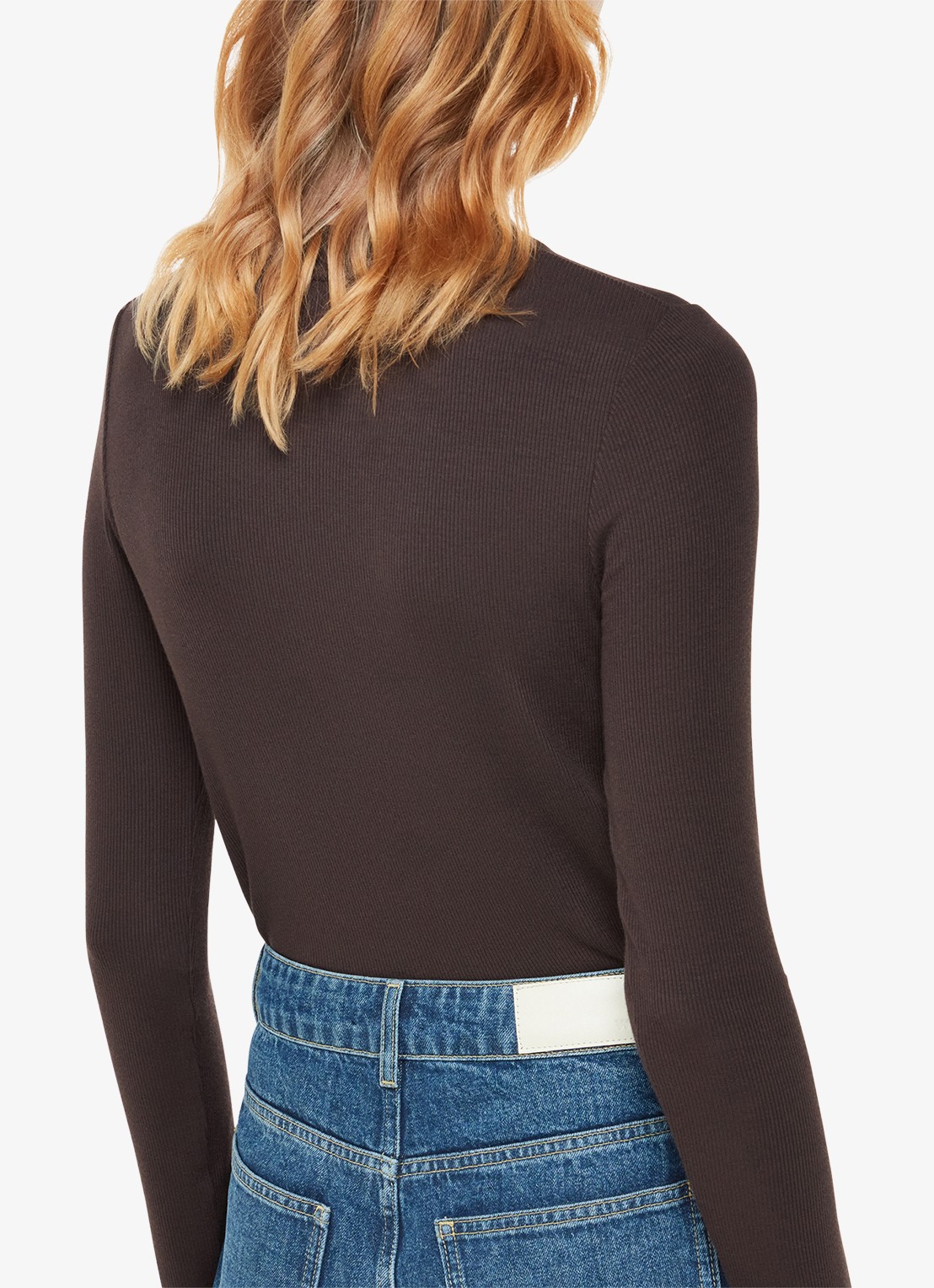 Whistles Longsleeve met stretch - achterkant bruin
