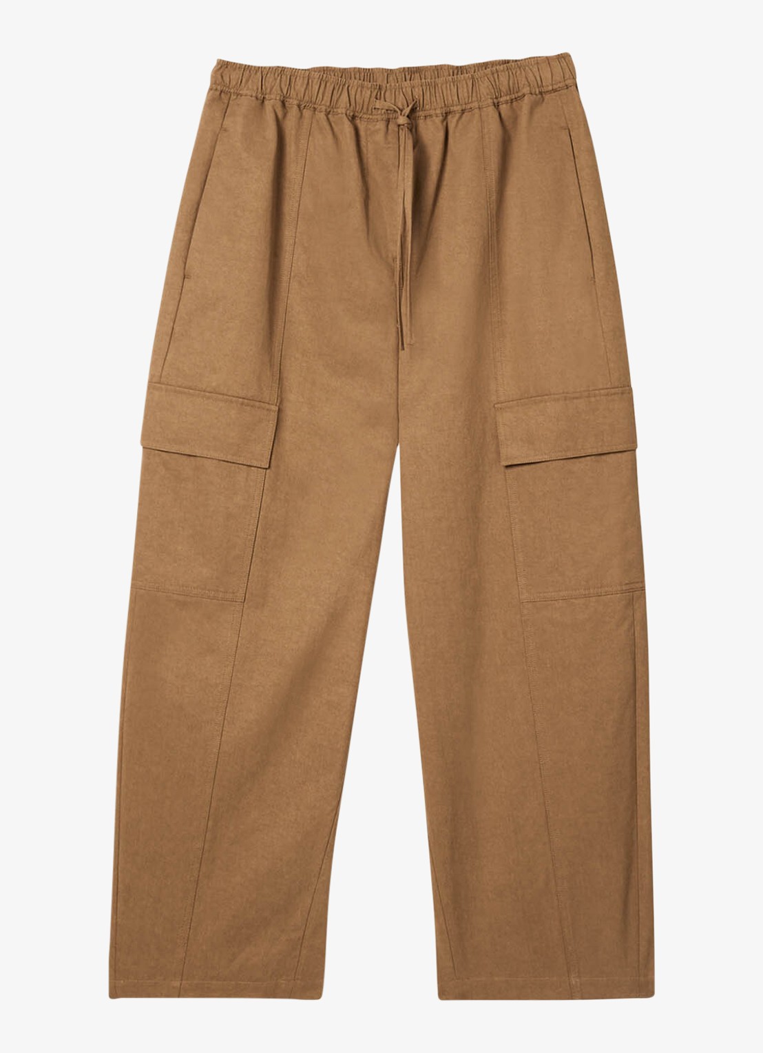 Whistles Loose fit cargobroek met steekzakken - voorkant donkerbeige