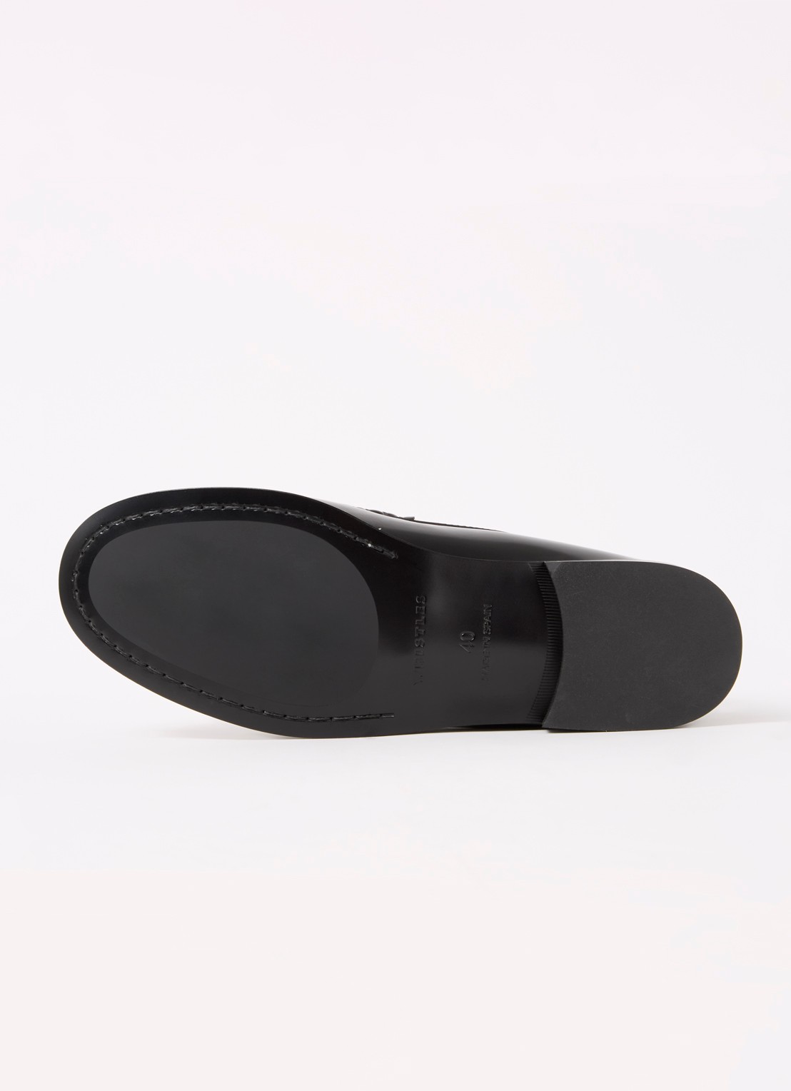 Whistles Manny loafer van leer - detail 4 zwart