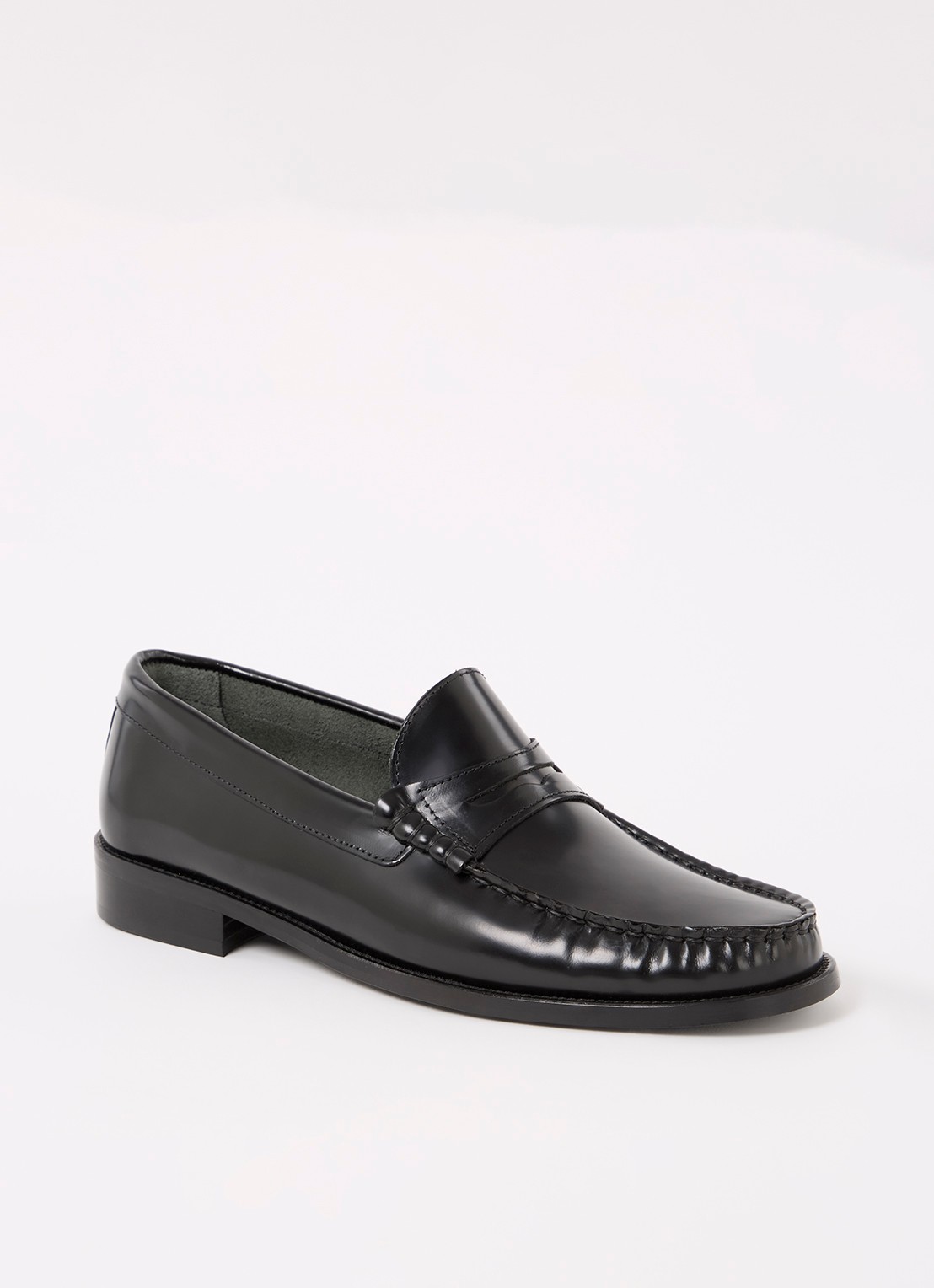 Whistles Manny loafer van leer - voorkant zwart