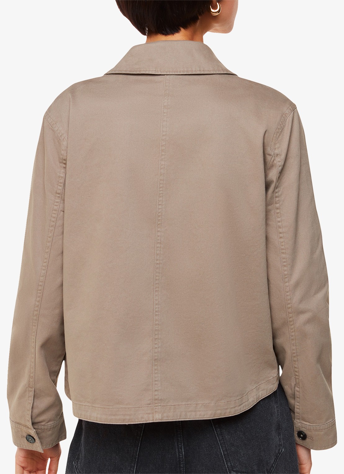 Whistles Marie jack met klepzakken - achterkant 4 khaki