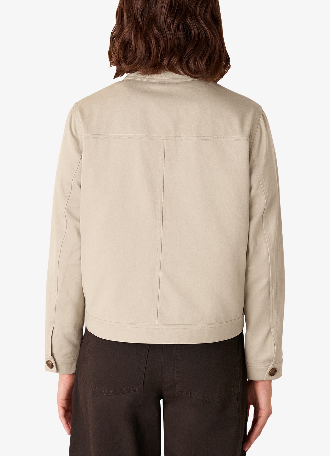 Whistles Mia jack met steekzakken - achterkant taupe
