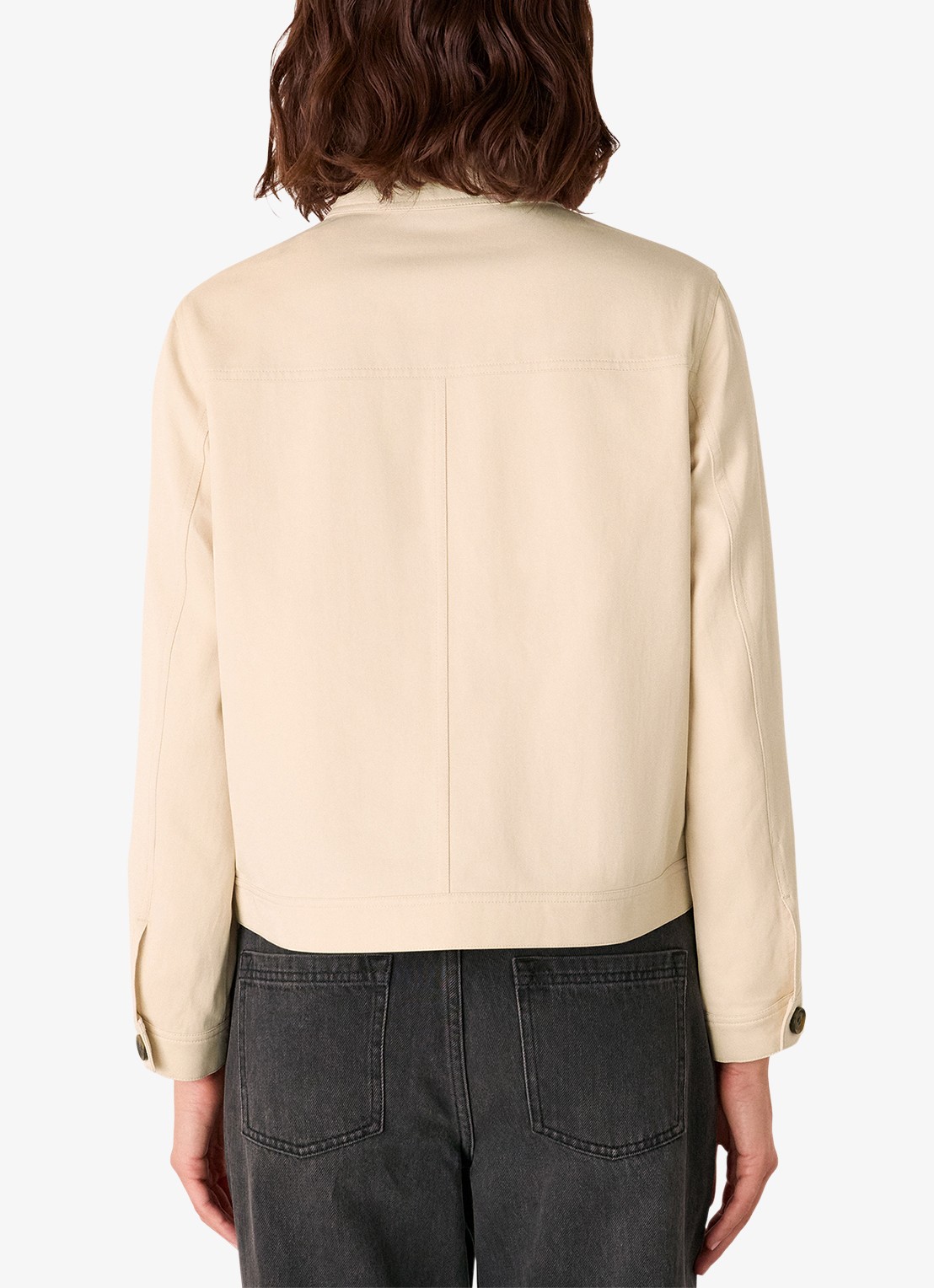 Whistles Mia jack met steekzakken - achterkant 2 naturel