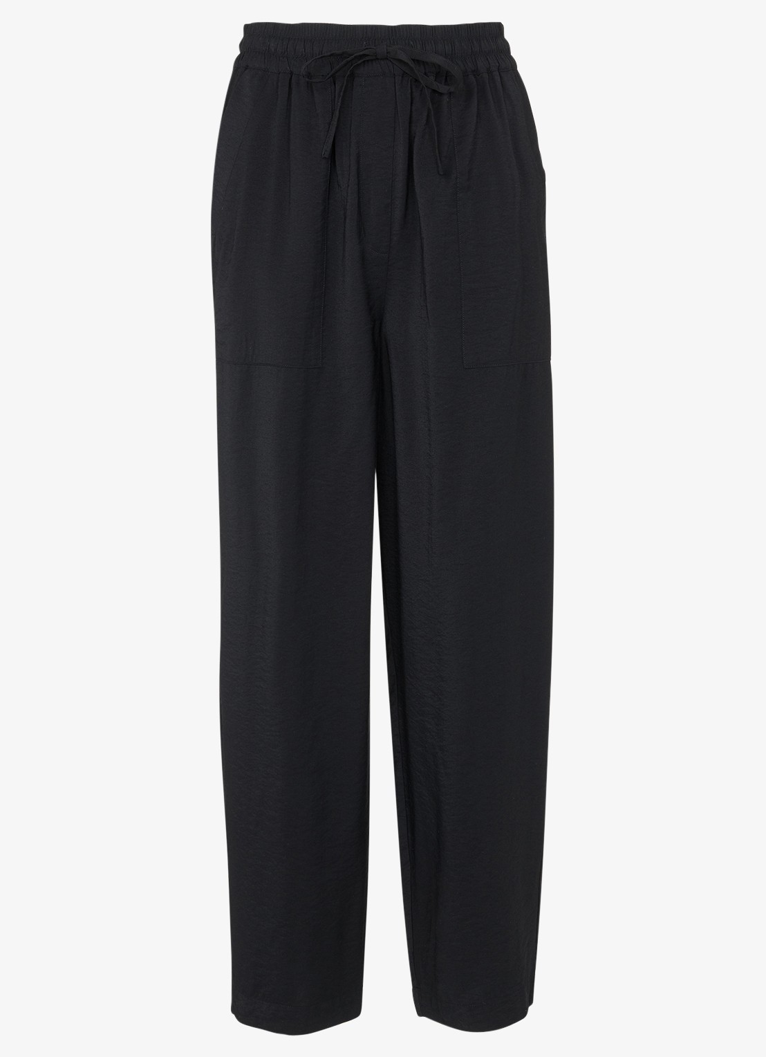 Whistles Mid waist regular fit broek met trekkoord - voorkant zwart