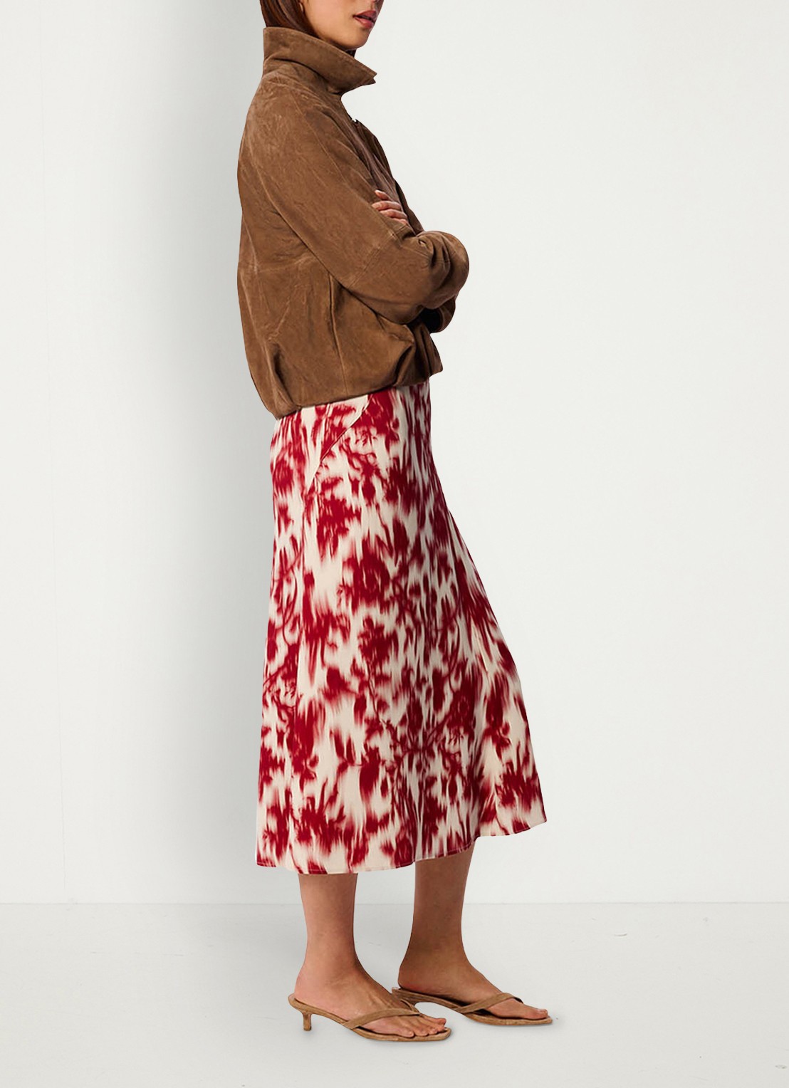 Whistles Midi jurk met  print - detail 4 rood