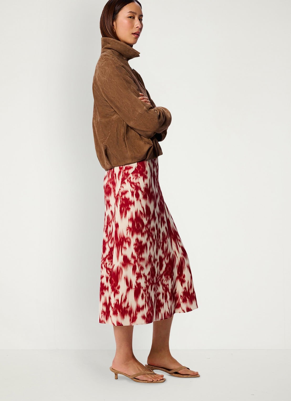 Whistles Midi jurk met  print - detail 2 rood