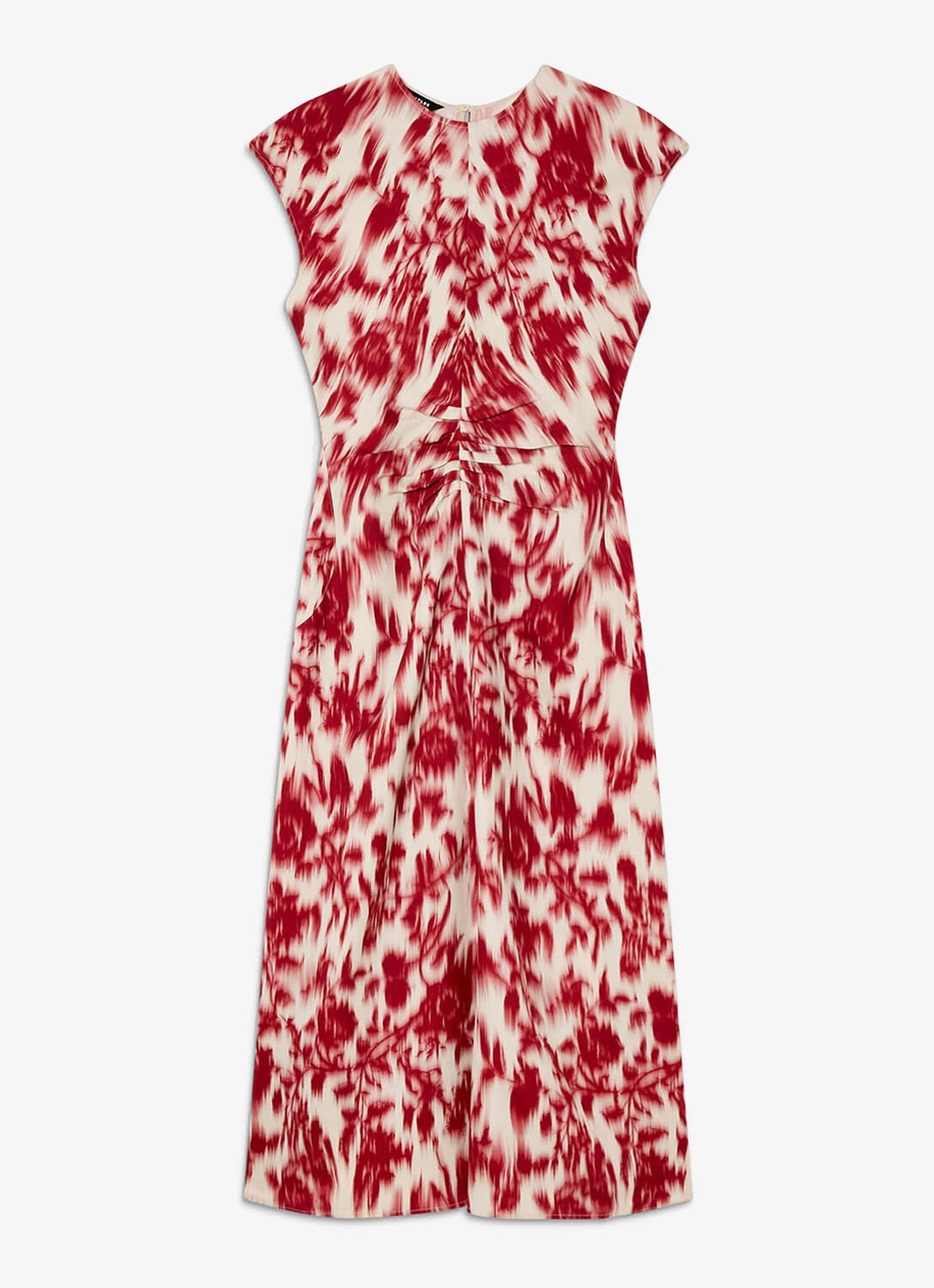Whistles Midi jurk met  print - voorkant 4 rood