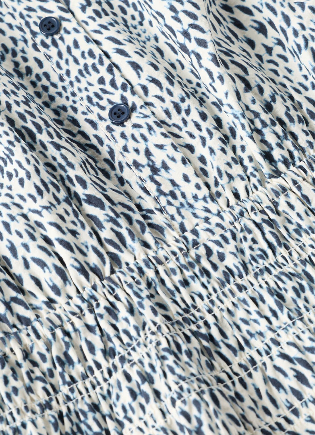 Whistles Midi jurk met print - detail 5 donkerblauw