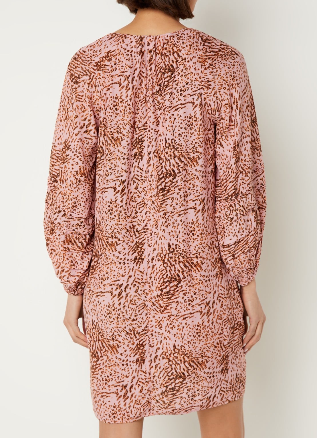 Whistles Mini tuniekjurk met print - achterkant roze