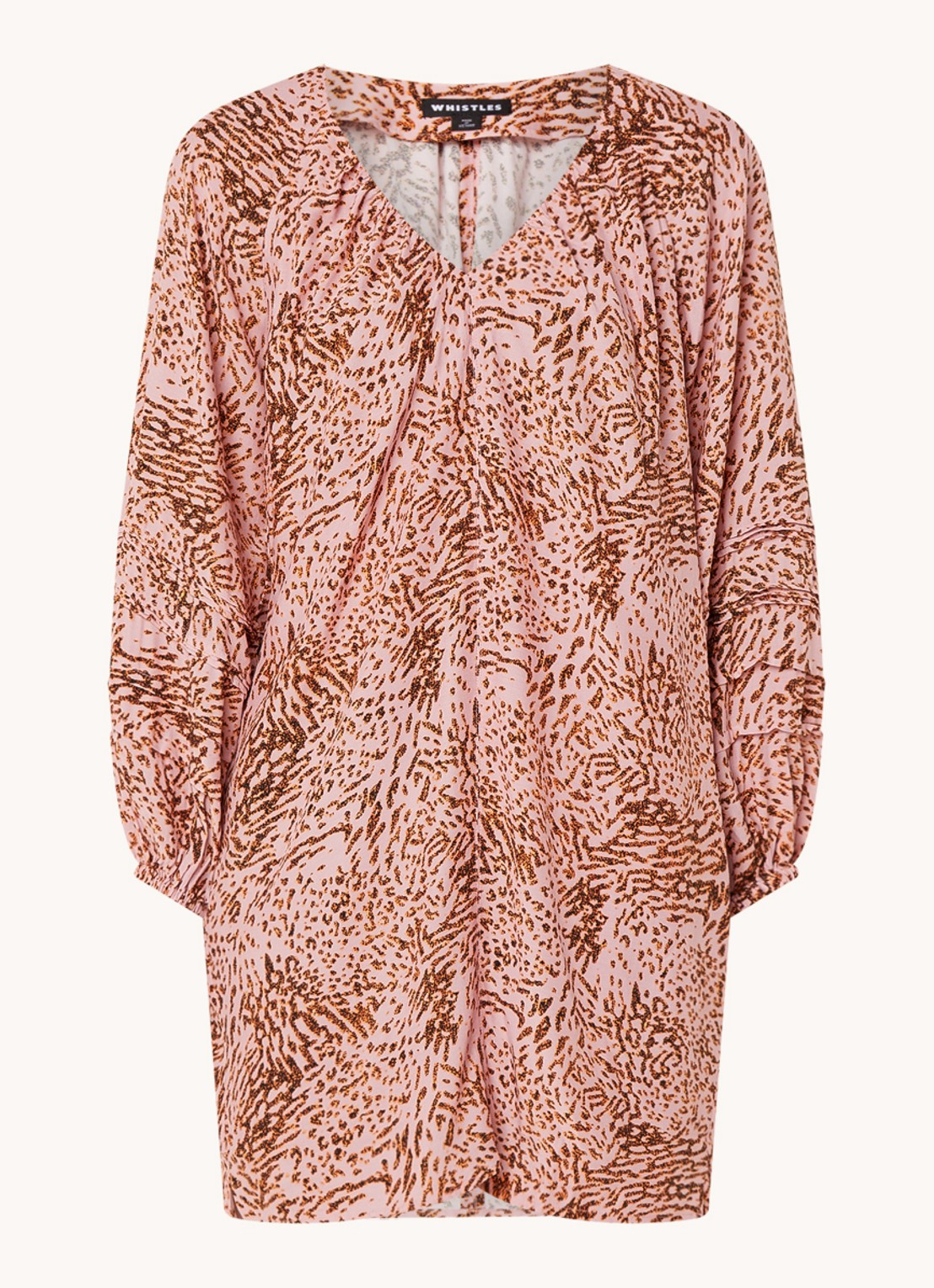 Whistles Mini tuniekjurk met print - voorkant 4 roze