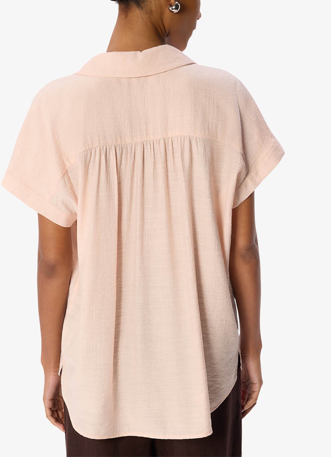 Whistles Nicola blouse met structuur - achterkant lichtroze