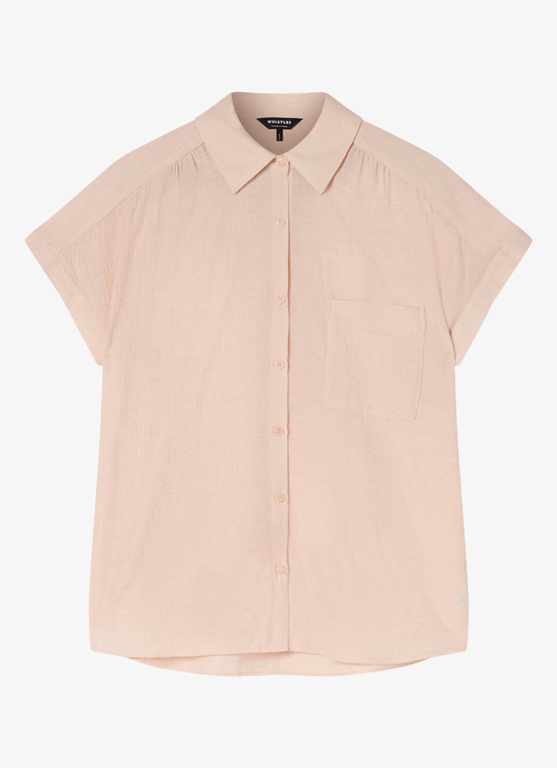 Whistles Nicola blouse met structuur - voorkant 2 lichtroze