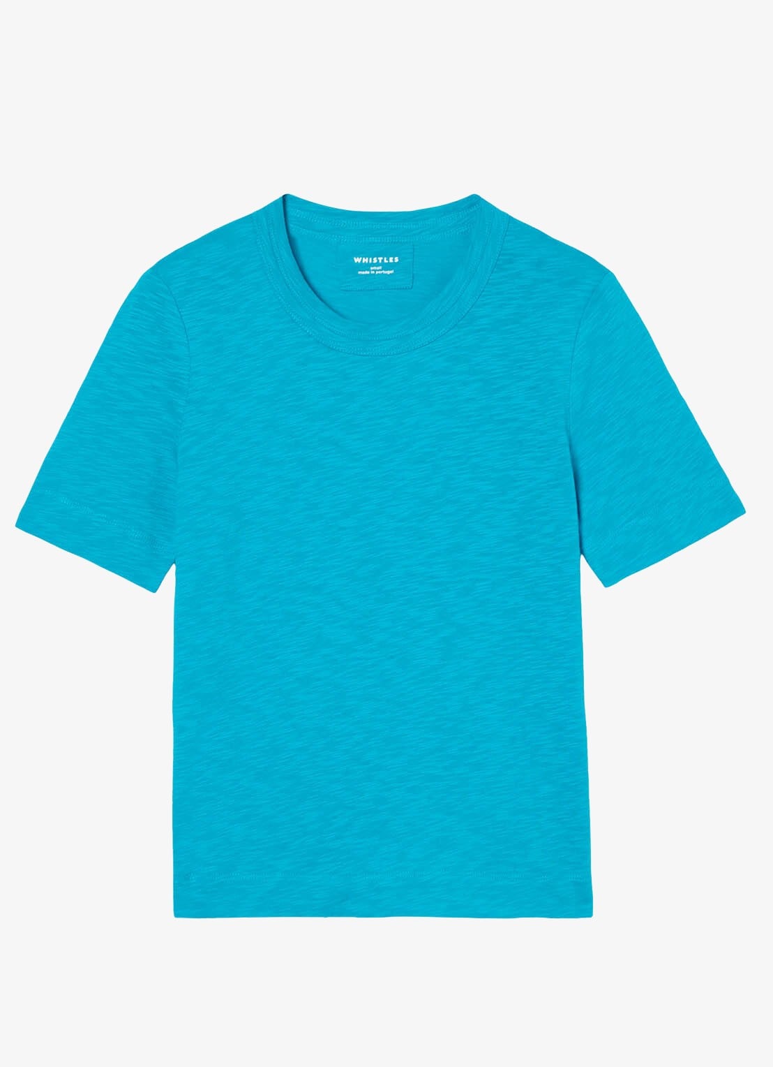 Whistles Rosa T-shirt met gemêleerd dessin - voorkant turquoise