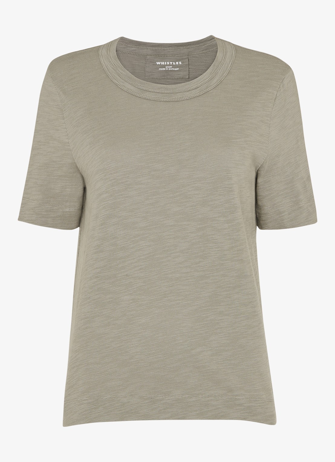 Whistles Rosa T-shirt met gemêleerd dessin - voorkant lindegroen