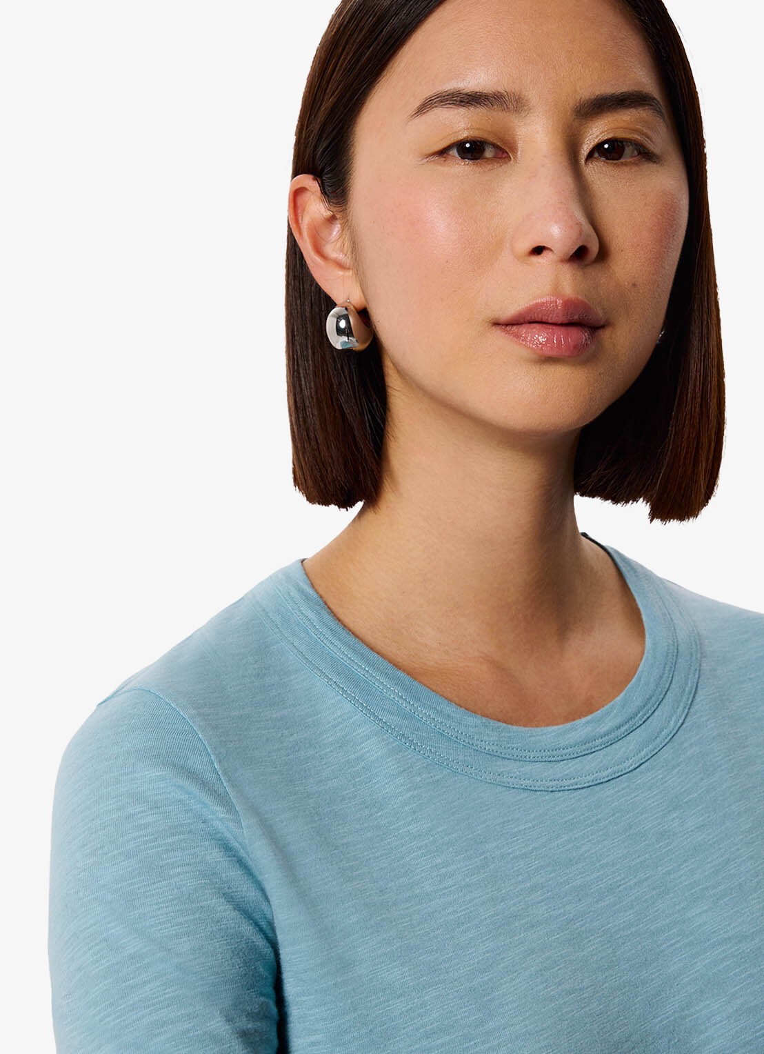 Whistles Rosa T-shirt met ronde hals - detail 5 blauw