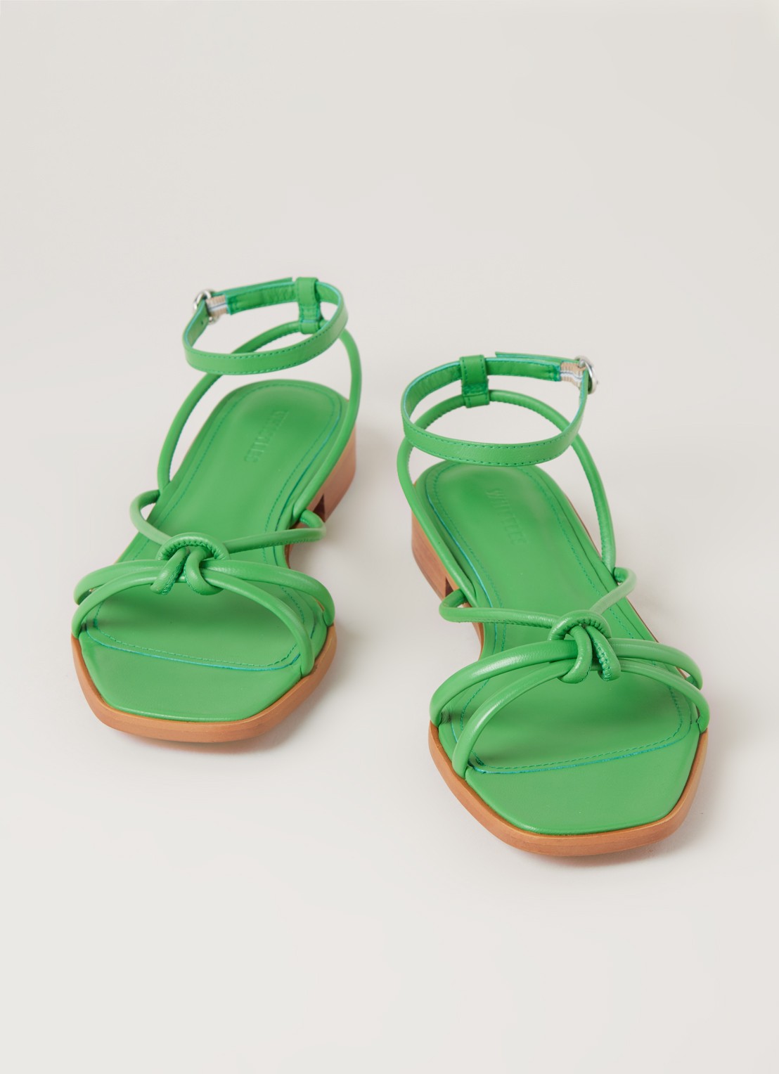 Whistles Roya sandaal van leer - detail groen