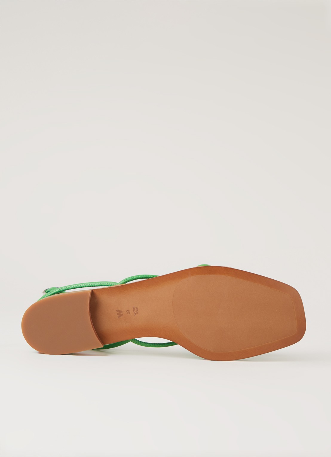 Whistles Roya sandaal van leer - detail 3 groen