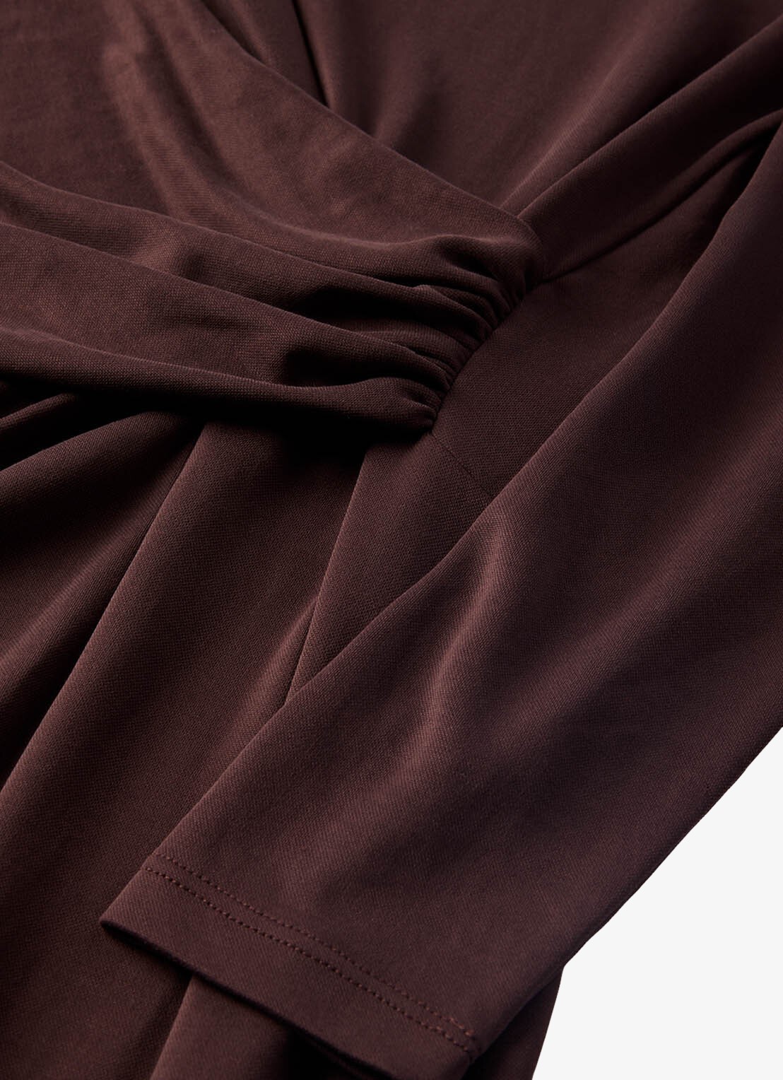 Whistles Ruched midi jurk met plooien  - detail 6 bruin