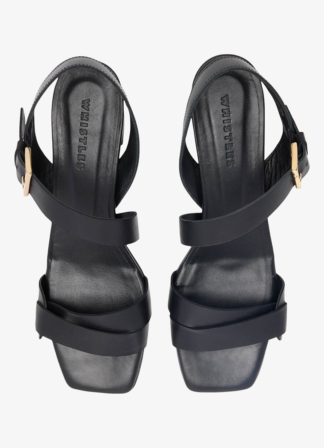 Whistles Sandalette van leer - detail 2 zwart