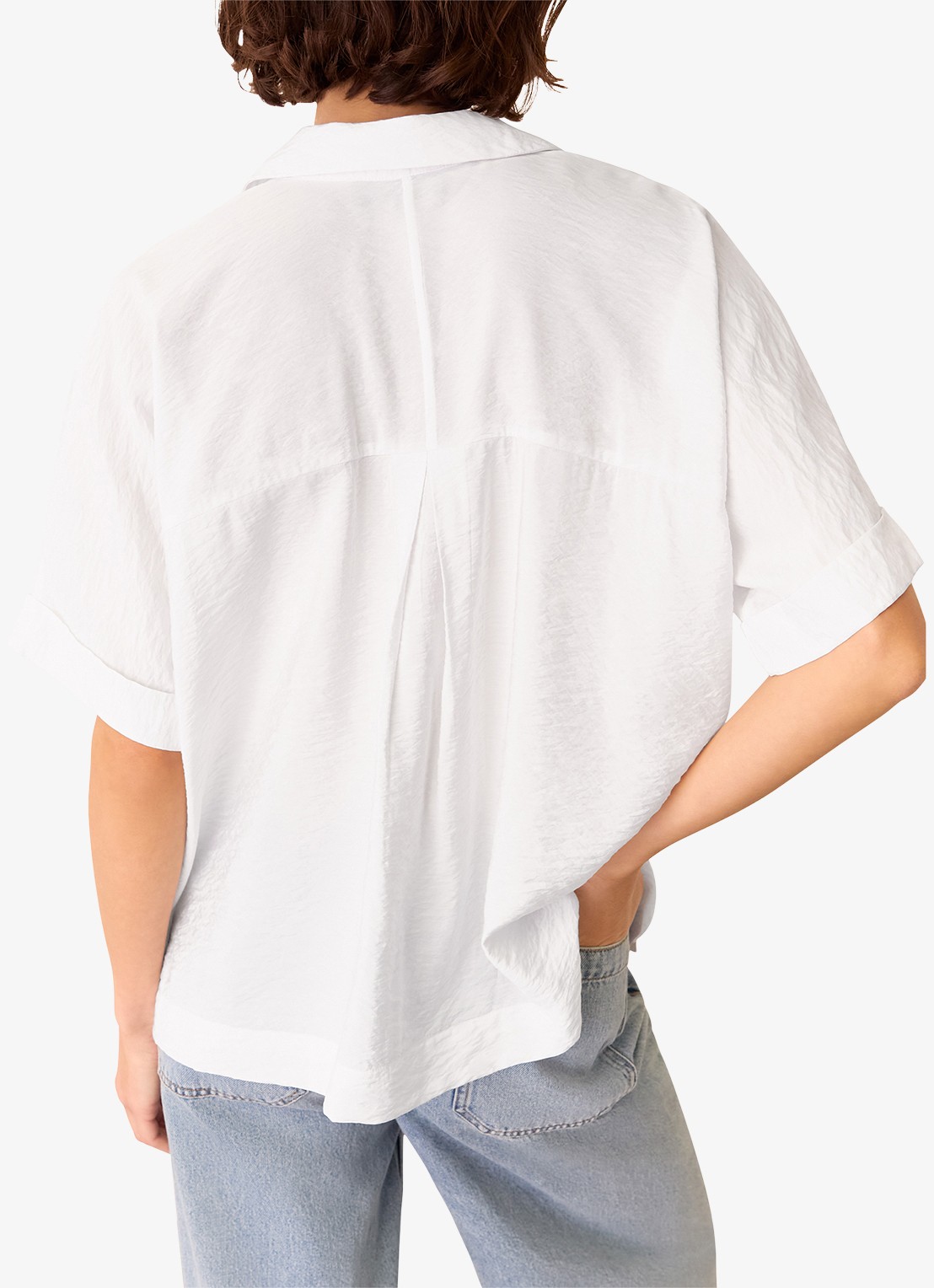 Whistles Sasha blouse met V-hals - achterkant wit