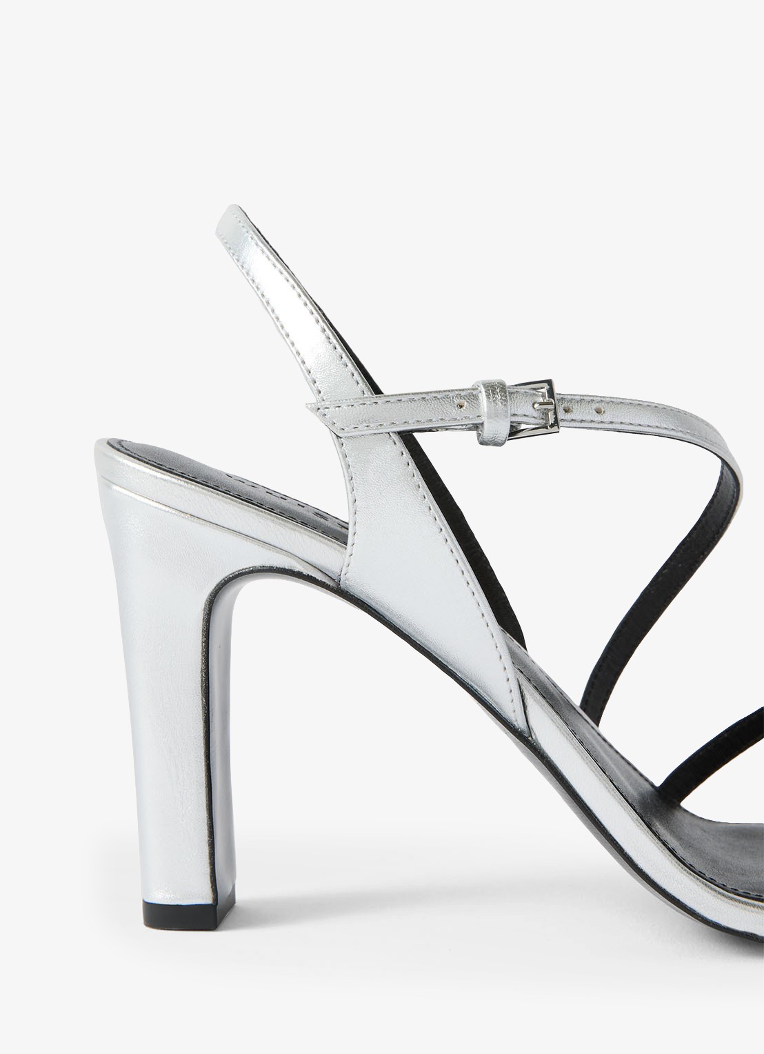 Whistles Slingback van schapenleer met metallic finish - detail 4 zilver