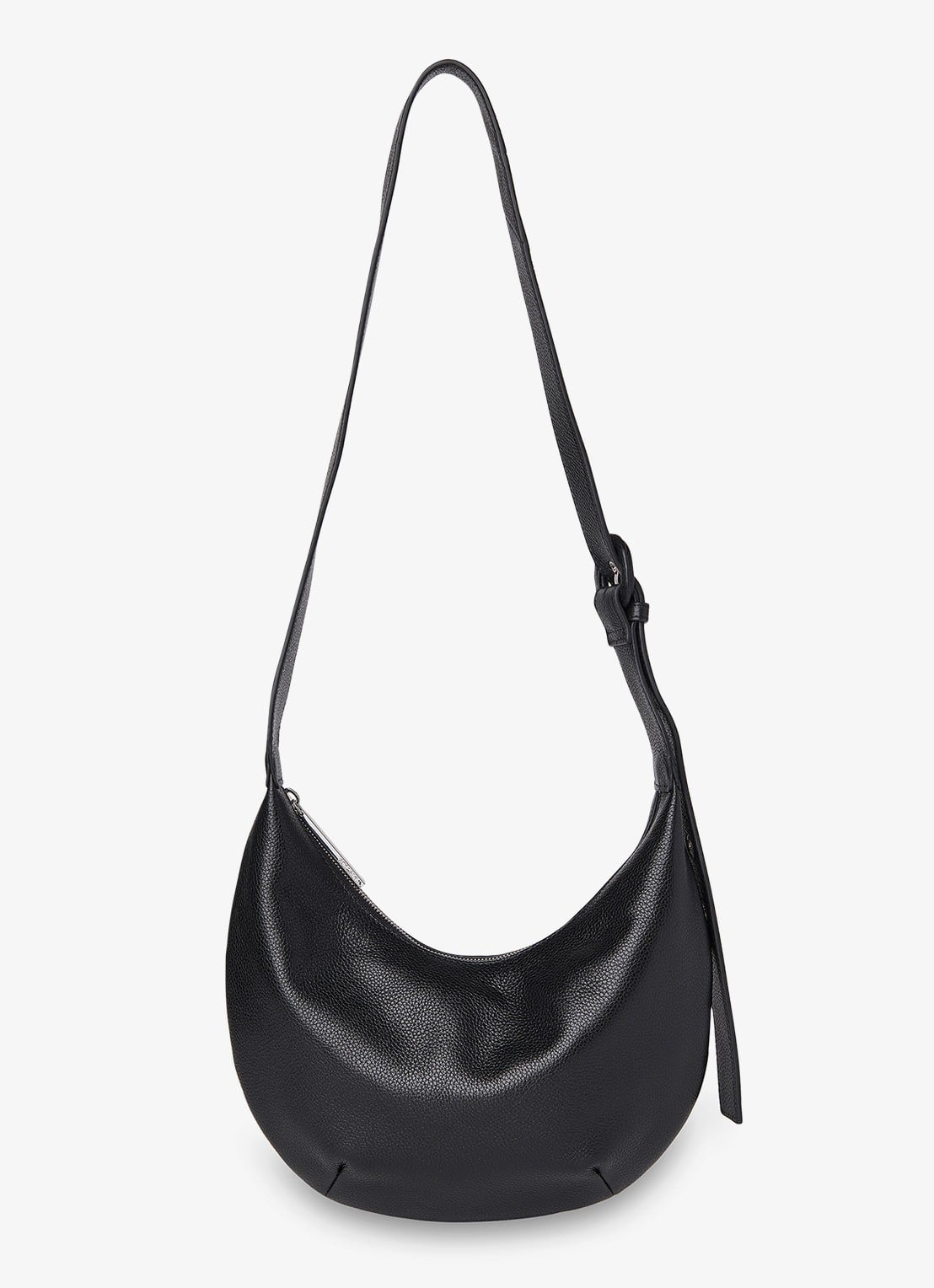 Whistles Small Sia crossbodytas van leer - achterkant 3 zwart