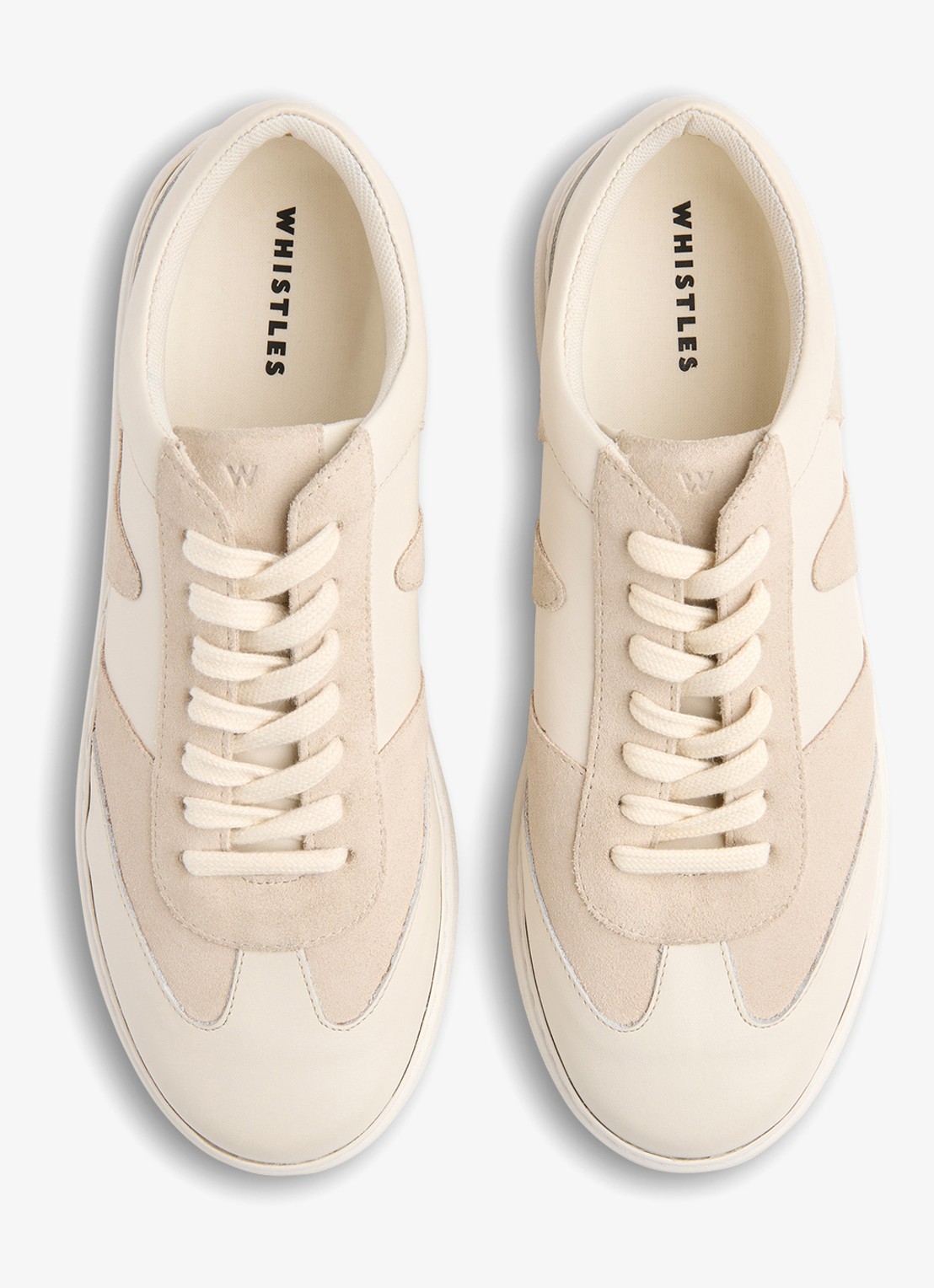 Whistles Sneaker van suède - detail 2 creme