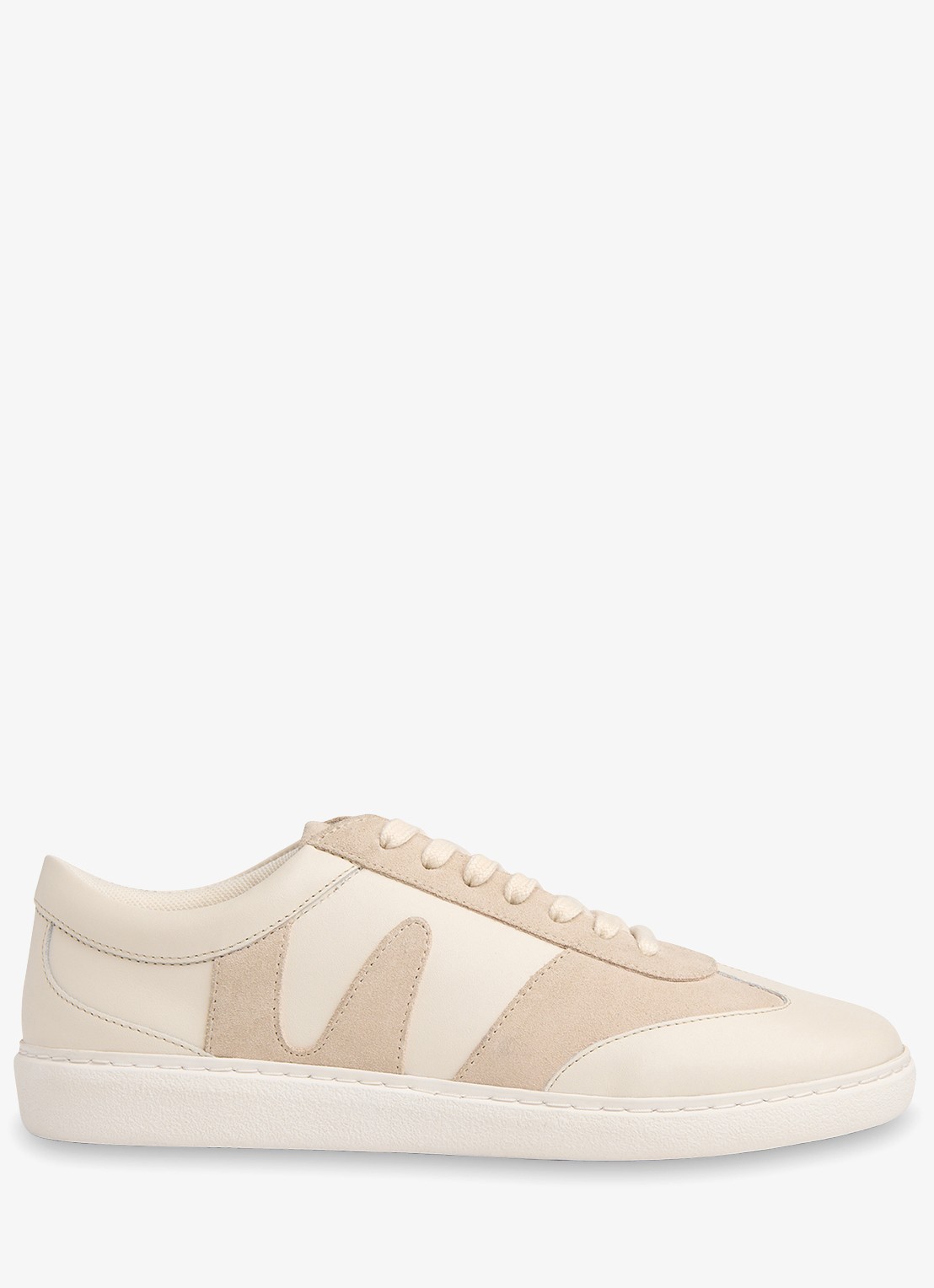 Whistles Sneaker van suède - voorkant creme