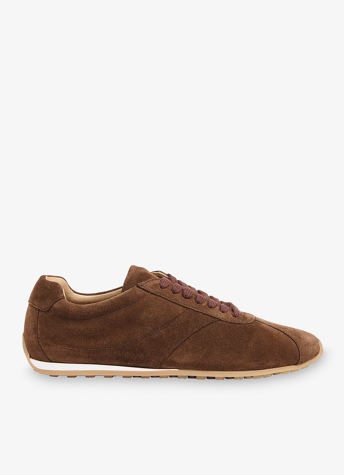 Whistles Sneaker van suède  - voorkant bruin