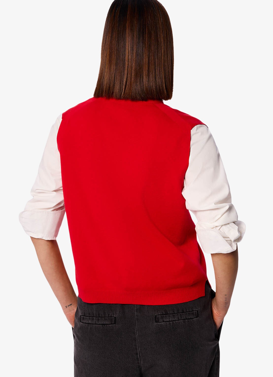 Whistles Spencer met V-hals - achterkant 3 rood