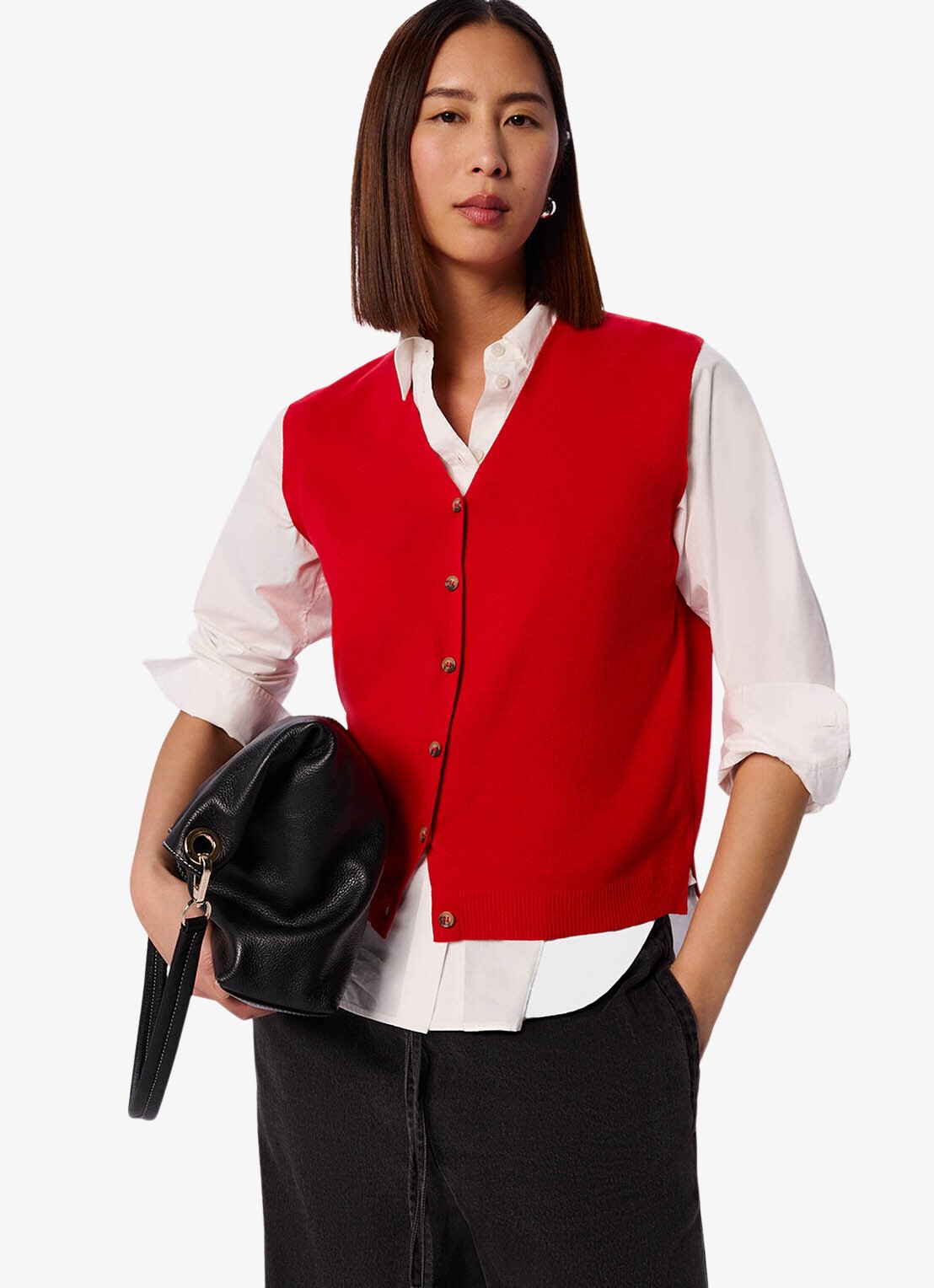 Whistles Spencer met V-hals - detail rood
