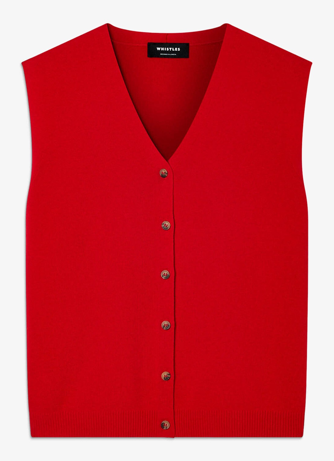 Whistles Spencer met V-hals - voorkant 4 rood