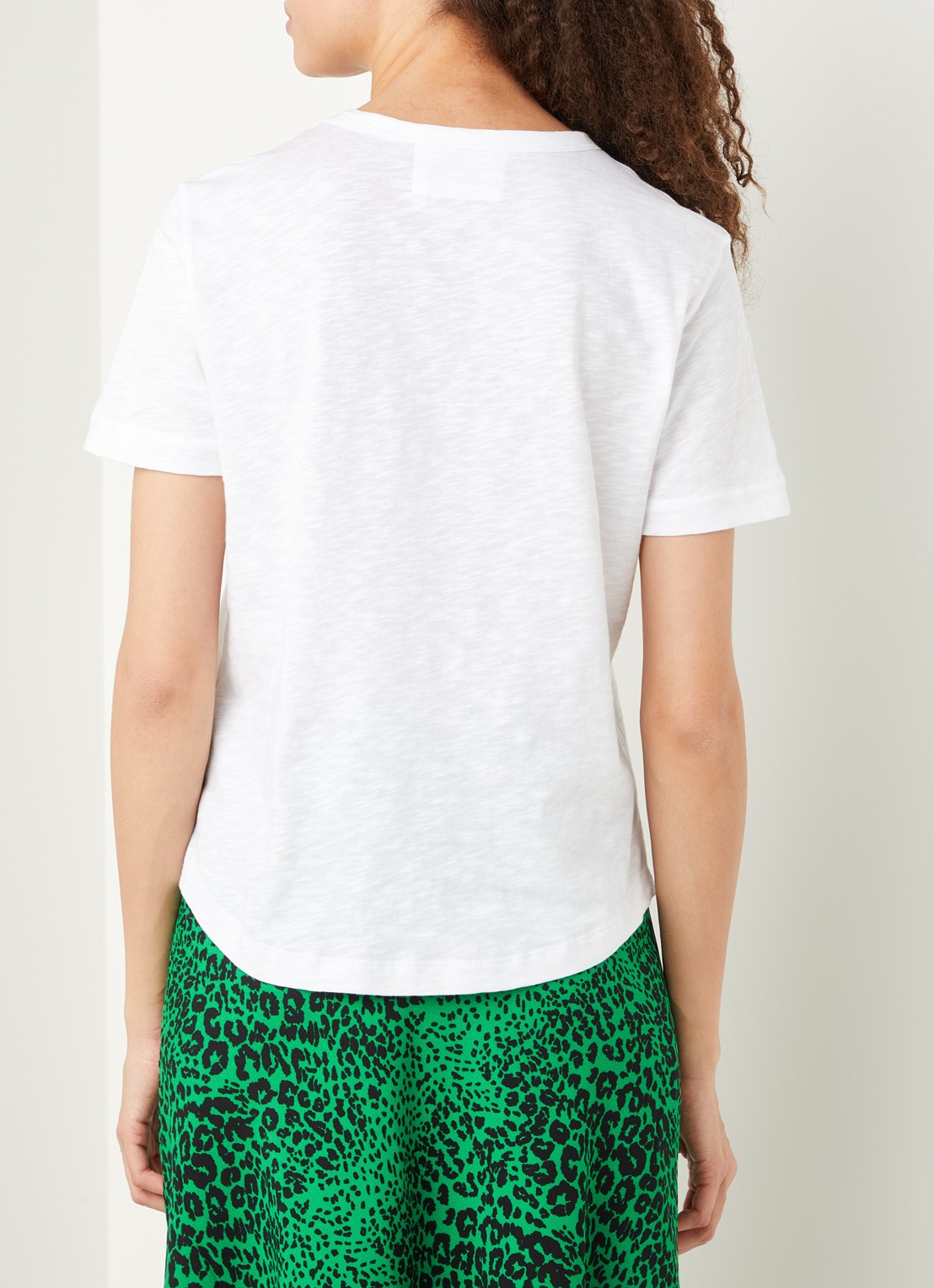 Whistles T-shirt in mêlée - achterkant 3 wit