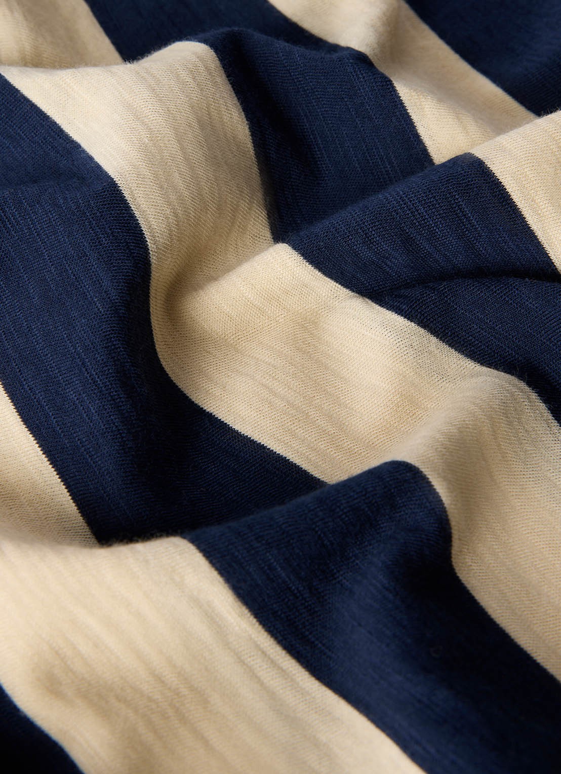 Whistles T-shirt met streepprint - detail 3 donkerblauw