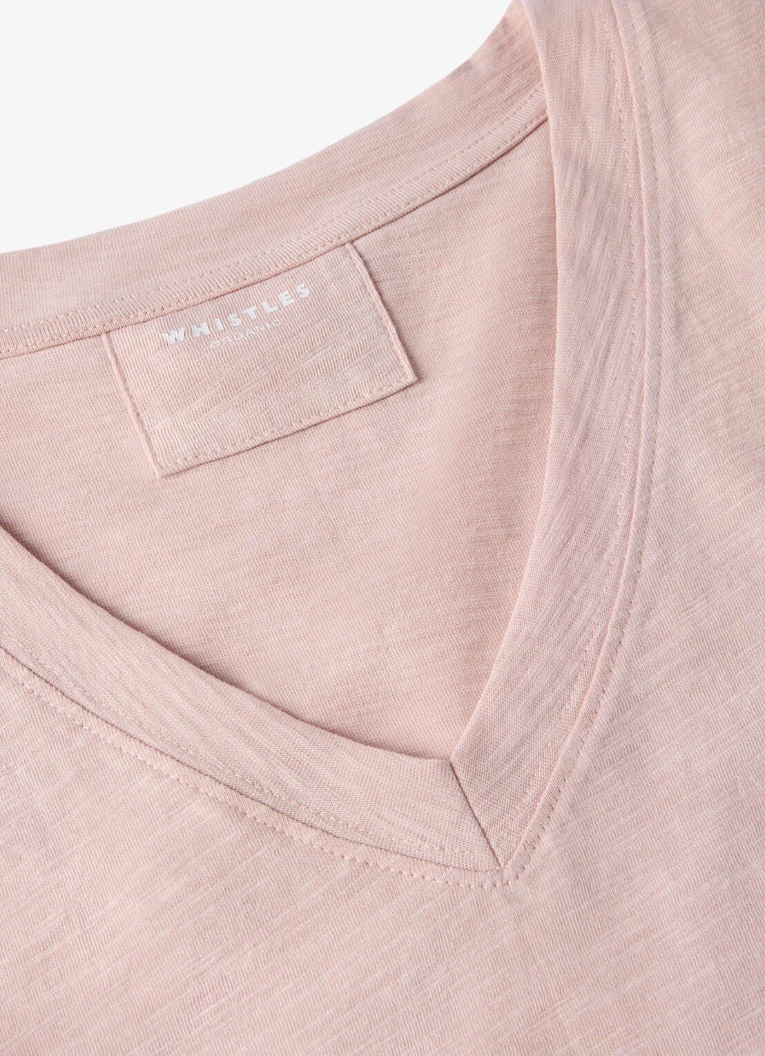 Whistles T-shirt met V-hals - detail 4 oudroze