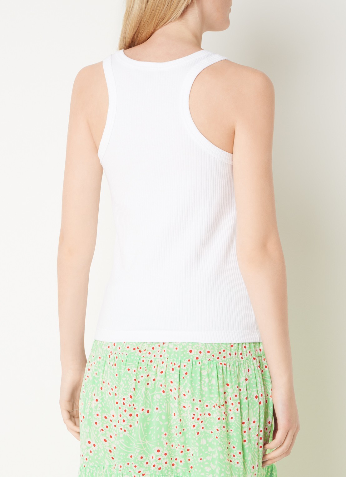 Whistles Tanktop van katoen met ribstructuur - achterkant 4 wit