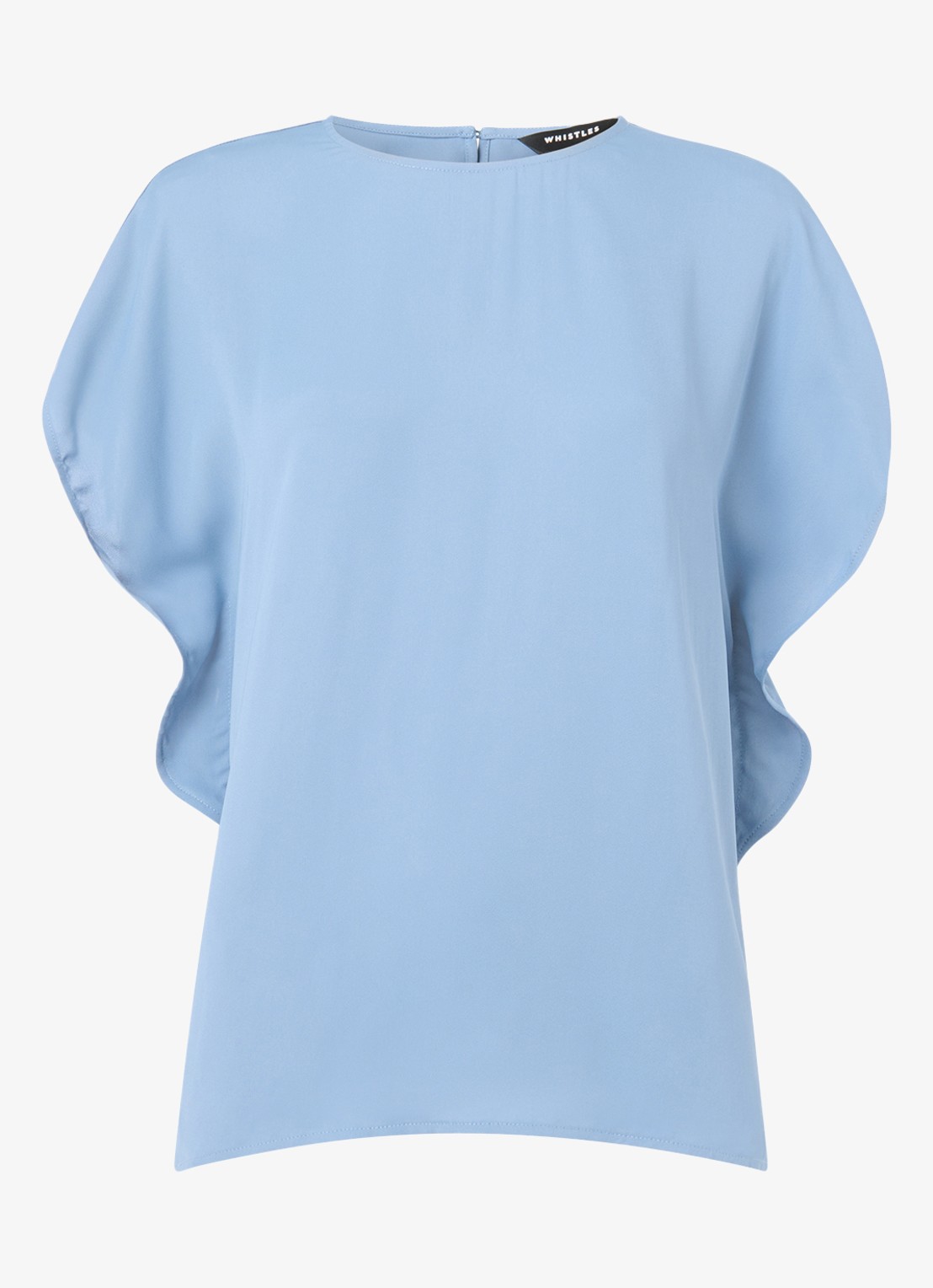 Whistles Top met vlindermouw - voorkant 4 lichtblauw