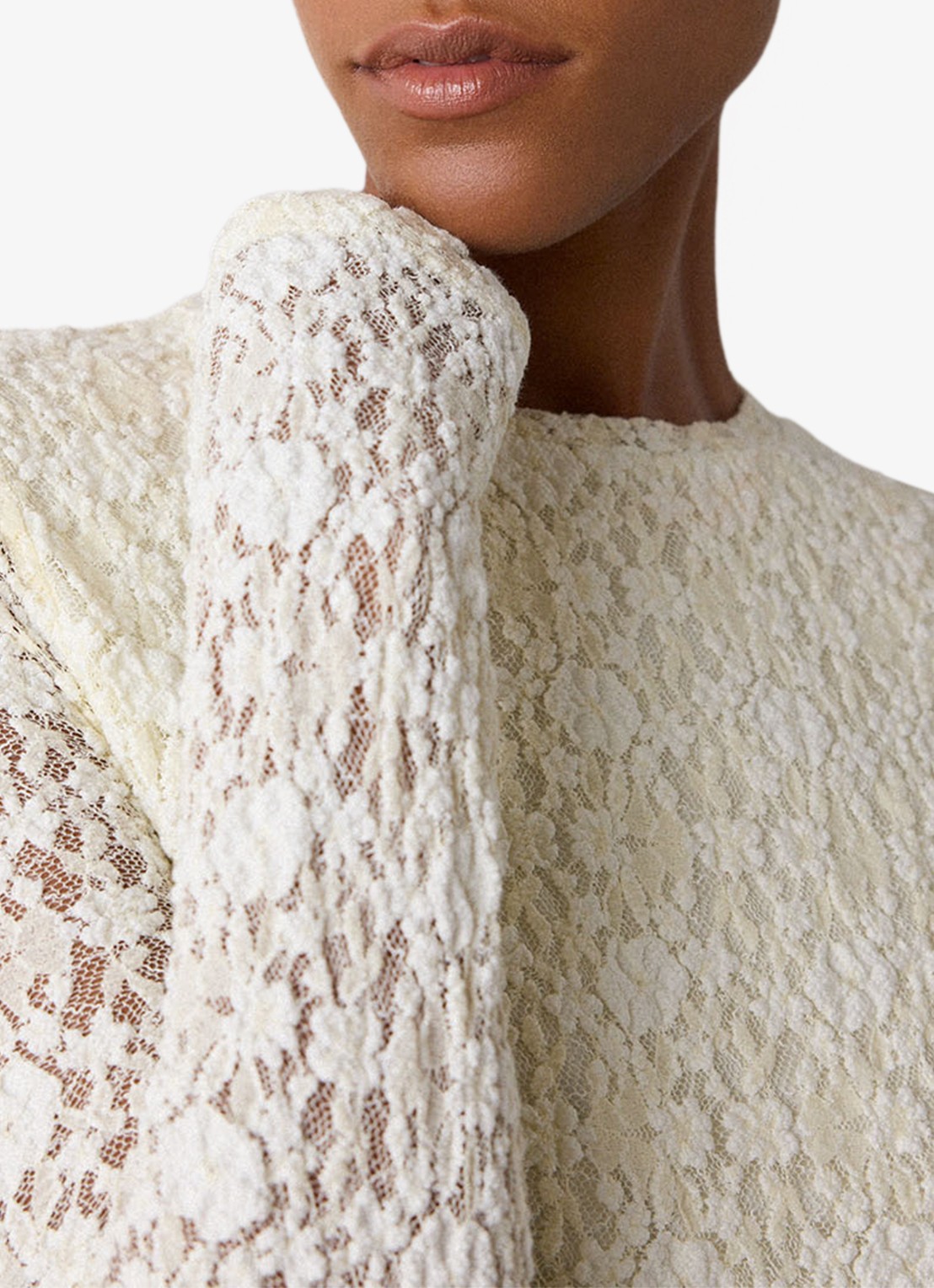 Whistles Top van kant - detail 4 ivoor
